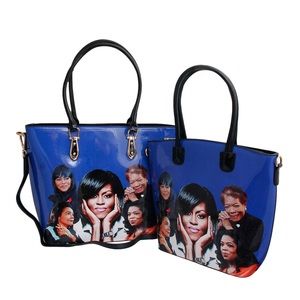 Blue Inspirational Women Handbag Set